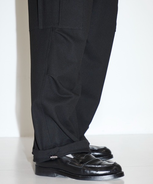 CITY TOKYO（シティトウキョウ）の「【CITY TOKYO/シティートーキョー】ﾀﾞﾌﾞﾙﾌﾗﾉｶｰｺﾞﾊﾟﾝﾂ（カーゴパンツ・メンズ・ブラック/カーキ・2/1）」の10枚目の写真