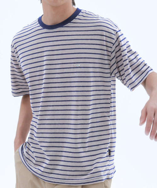 TRIP LE SENS(トリップ ル センス)の「サーファーストライプTシャツ_ベージュ(Tシャツ/カットソー・メンズ・その他・MEDIUM/LARGE)」の2枚目の写真