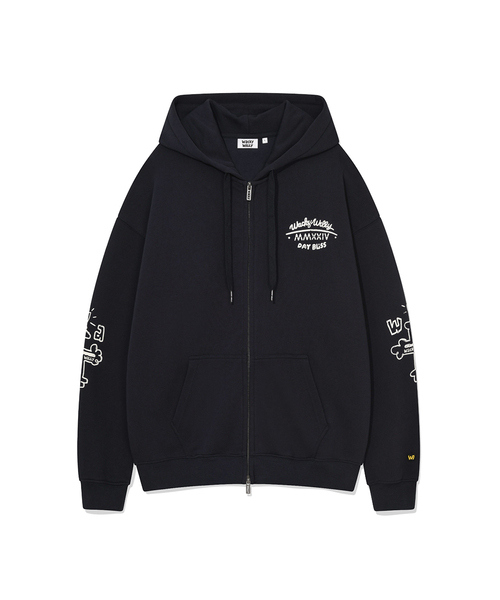 Wacky WiLLy(ワッキーウィリー)の「ヘリテージフードジップアップ (2色)(パーカー・レディース・ネイビー/グレー・SMALL/MEDIUM/LARGE/X-LARGE)」の2枚目の写真