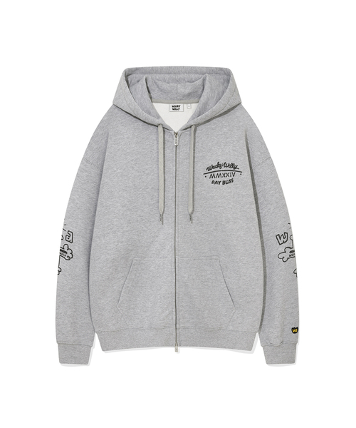 Wacky WiLLy(ワッキーウィリー)の「ヘリテージフードジップアップ (2色)(パーカー・レディース・ネイビー/グレー・SMALL/MEDIUM/LARGE/X-LARGE)」の1枚目の写真