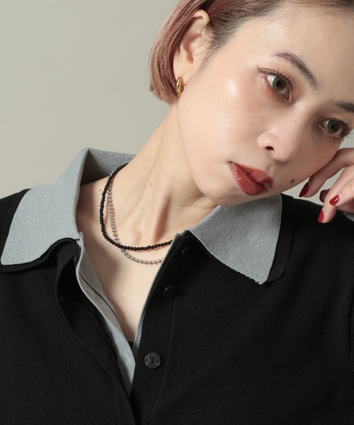 PAGEBOY(ページボーイ)の「【mei企画/WEB限定】ビーズネックレス(ネックレス・レディース・ブラック/レッド・FREE)」の2枚目の写真