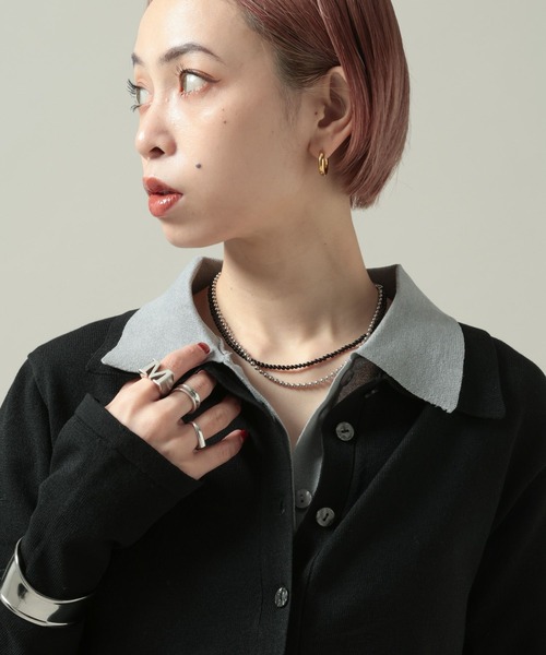 PAGEBOY(ページボーイ)の「【mei企画/WEB限定】ビーズネックレス(ネックレス・レディース・ブラック/レッド・FREE)」の3枚目の写真