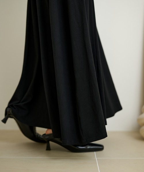 LAULEN（ローレン）の「back open gather long dress /バックオープンギャザーロングドレス（ワンピース・レディース・チャコールグレー/ブラック・FREE）」の21枚目の写真