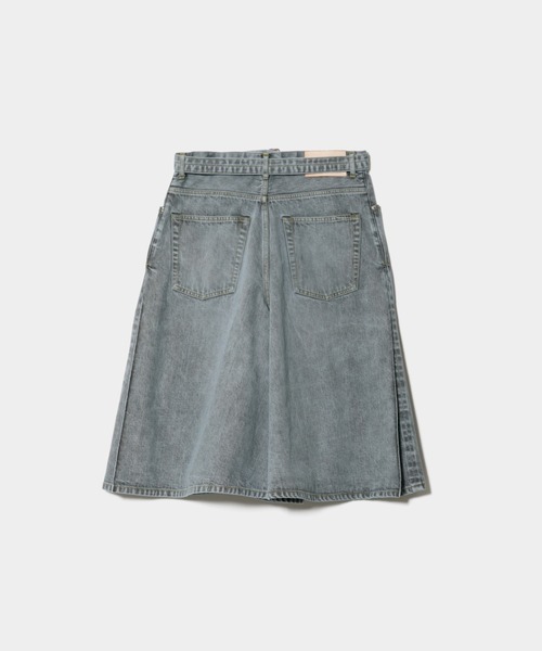 beautiful people（ビューティフルピープル）の「selvedge denim o/d  tuck skirt pants（デニムパンツ・レディース・サックスブルー/ベージュ・36/38）」の3枚目の写真