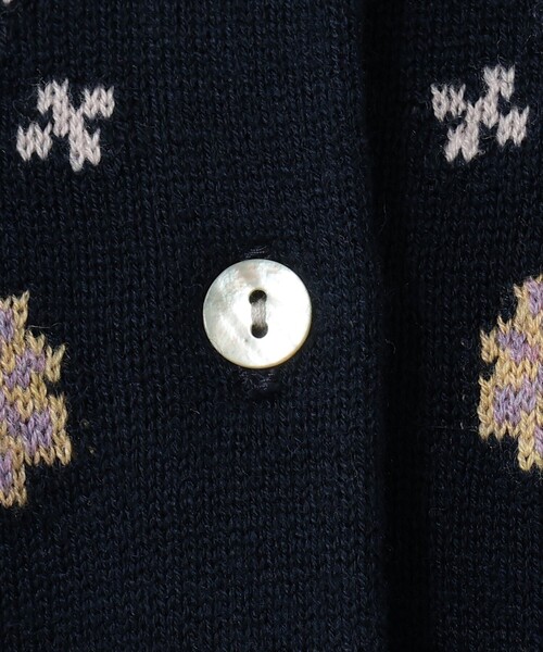 Afternoon Tea（アフタヌーンティー）の「フラワージャカードカーディガン（カーディガン/ボレロ・レディース・ネイビー/グレー・MEDIUM）」の9枚目の写真