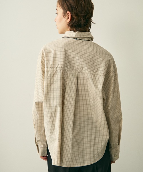 full/fill.（フルフィル）の「natural check shirt / ナチュラルチェックシャツ（シャツ/ブラウス・レディース・ブラウン/ブルー・FREE）」の8枚目の写真
