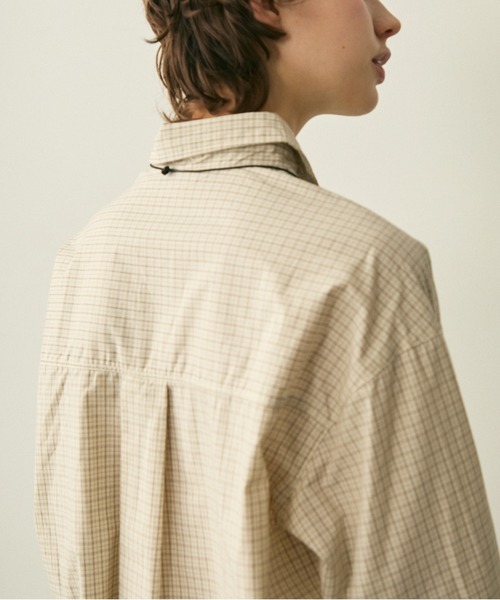 full/fill.（フルフィル）の「natural check shirt / ナチュラルチェックシャツ（シャツ/ブラウス・レディース・ブラウン/ブルー・FREE）」の11枚目の写真