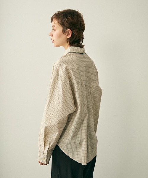 full/fill.（フルフィル）の「natural check shirt / ナチュラルチェックシャツ（シャツ/ブラウス・レディース・ブラウン/ブルー・FREE）」の7枚目の写真