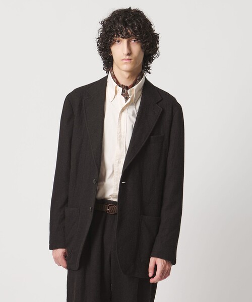 District(ディストリクト)の「<District>シュリンク サージ シングル2ボタン テーラードジャケット(テーラードジャケット・メンズ・ダークブラウン/ネイビー・S/M/L/XL)」の2枚目の写真