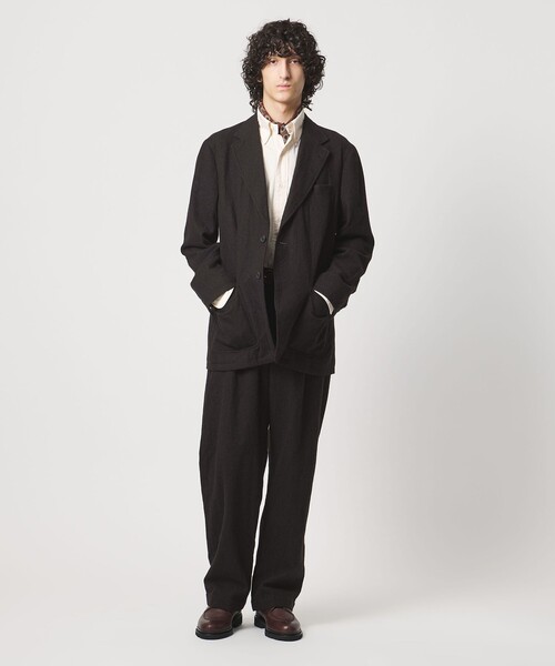 District(ディストリクト)の「<District>シュリンク サージ シングル2ボタン テーラードジャケット(テーラードジャケット・メンズ・ダークブラウン/ネイビー・S/M/L/XL)」の3枚目の写真