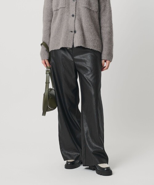 BEAUTY&YOUTH UNITED ARROWS(ビューティーアンドユースユナイテッドアローズ)の「ポリエステル 2トーンサテン ドロストパンツ ウォッシャブル(その他パンツ・レディース・ブラック/ダークブラウン・S/M)」の1枚目の写真