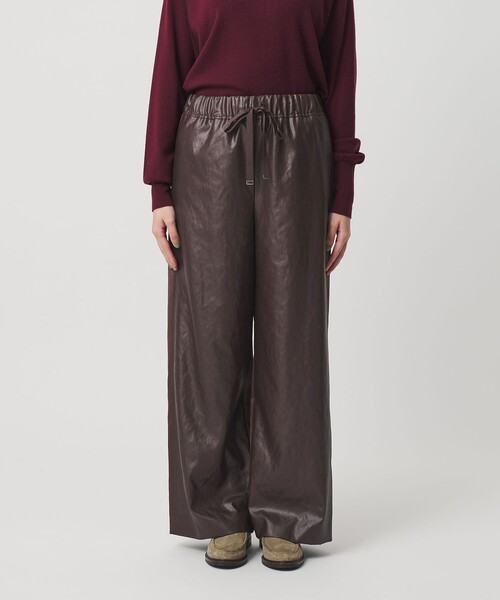 BEAUTY&YOUTH UNITED ARROWS(ビューティーアンドユースユナイテッドアローズ)の「ポリエステル 2トーンサテン ドロストパンツ ウォッシャブル(その他パンツ・レディース・ブラック/ダークブラウン・S/M)」の10枚目の写真