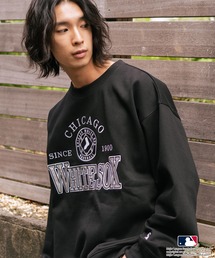 MLB（メジャーリーグベースボール）の「【MLB/メジャーリーグベースボール】 裏起毛 レトロロゴ クルーネックトレーナー スウェット（スウェット・レディース）」