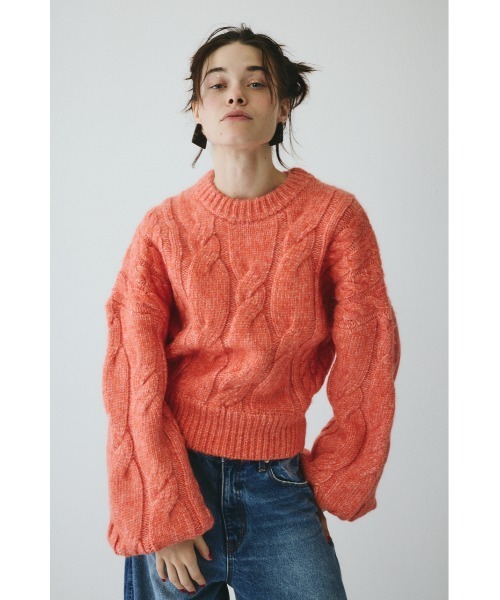 HeRIN.CYE(ヘリンドットサイ)の「Mix knit tops ミックスニットトップス(ニット/セーター・レディース・ライトブラウン/ライトブルー/ライトピンク・FREE)」の3枚目の写真