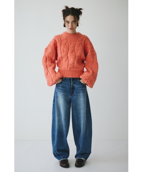 HeRIN.CYE(ヘリンドットサイ)の「Mix knit tops ミックスニットトップス(ニット/セーター・レディース・ライトブラウン/ライトブルー/ライトピンク・FREE)」の20枚目の写真