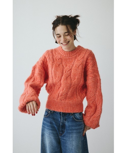 HeRIN.CYE(ヘリンドットサイ)の「Mix knit tops ミックスニットトップス(ニット/セーター・レディース・ライトブラウン/ライトブルー/ライトピンク・FREE)」の11枚目の写真