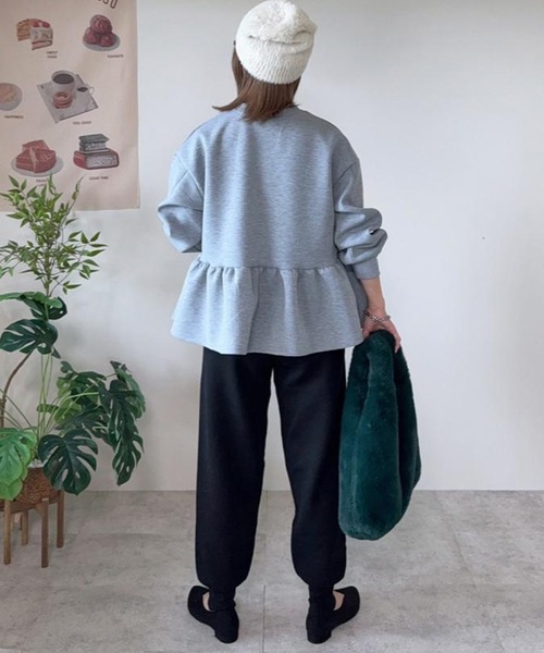 aquagarage（アクアガレージ）の「ニットジョガーパンツ（その他パンツ・レディース・チャコール/アイボリー/ブラック・L/M）」の14枚目の写真