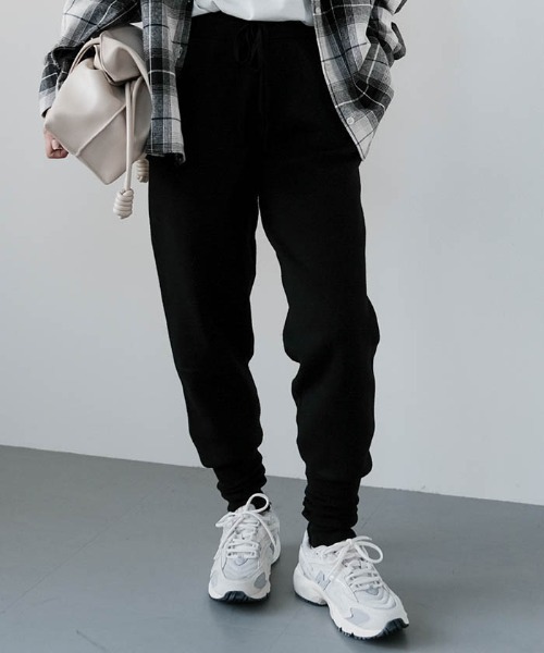 aquagarage（アクアガレージ）の「ニットジョガーパンツ（その他パンツ・レディース・チャコール/アイボリー/ブラック・L/M）」の15枚目の写真