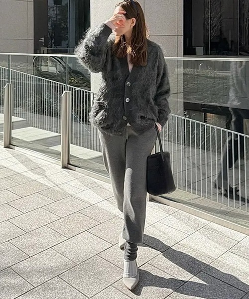 aquagarage（アクアガレージ）の「ニットジョガーパンツ（その他パンツ・レディース・チャコール/アイボリー/ブラック・L/M）」の21枚目の写真