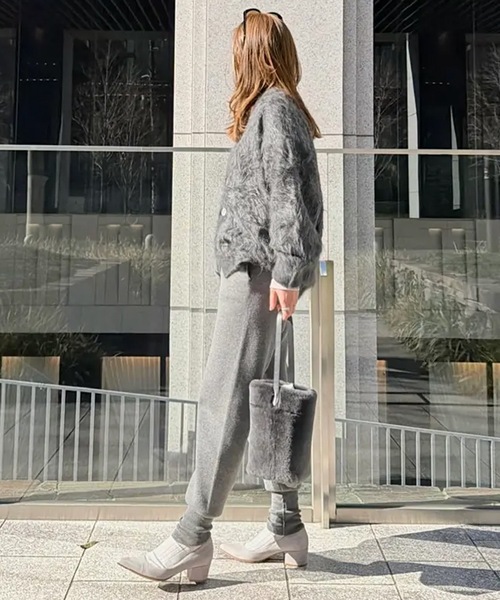 aquagarage（アクアガレージ）の「ニットジョガーパンツ（その他パンツ・レディース・チャコール/アイボリー/ブラック・L/M）」の22枚目の写真