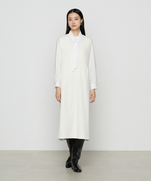 COMME CA(コムサ)の「〔 Sサイズ 〕 トリアセボディシェルピーチ ワンピース(ワンピース・レディース・オフホワイト・5号)」の3枚目の写真