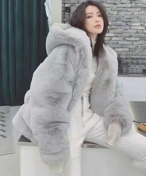 セール】フェイクファー ジャケット パーカー（その他アウター