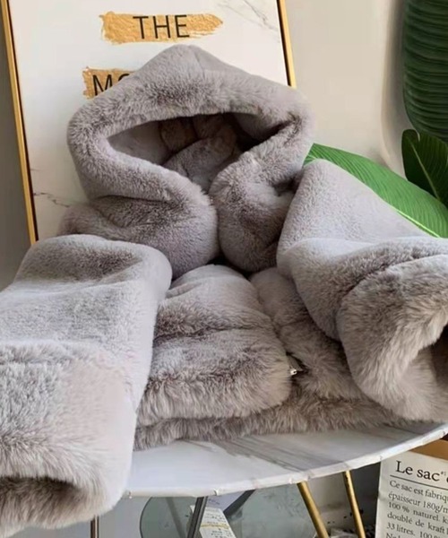 フェイクファー ジャケット パーカー（その他アウター）｜nonomi