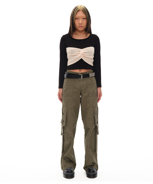 youthbath(ユースバース)の「POKET STRING CARGO PANTS_KHAKI(その他パンツ・レディース・その他・MEDIUM/SMALL/LARGE)」の2枚目の写真