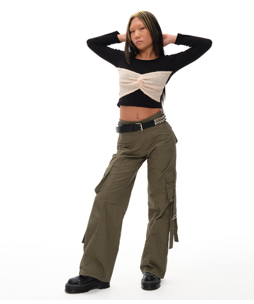 youthbath(ユースバース)の「POKET STRING CARGO PANTS_KHAKI(その他パンツ・レディース・その他・MEDIUM/SMALL/LARGE)」の6枚目の写真