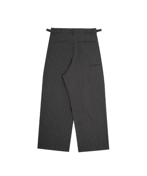 EULER(ユーラ)の「ユーティリティストライプツーピンタックスラックス(チャコールグレー)(スラックス・メンズ・その他・MEDIUM/LARGE)」の4枚目の写真