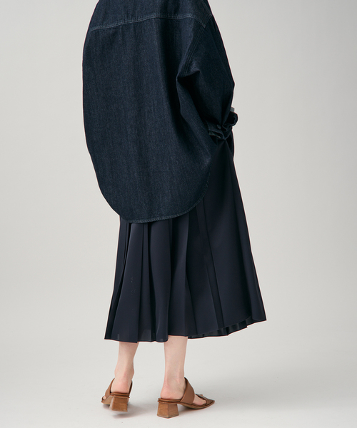 VERMEIL par iena（ヴェルメイユパーイエナ）の「《追加》サテンプリーツスカート（スカート・レディース・ネイビー・38/36）」の22枚目の写真