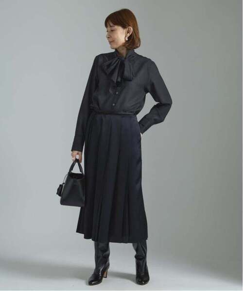 VERMEIL par iena（ヴェルメイユパーイエナ）の「《追加》サテンプリーツスカート（スカート・レディース・ネイビー・38/36）」の20枚目の写真