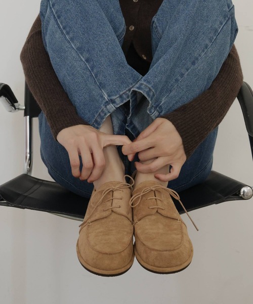 22AW LAMB SUEDE CORD SHOES スエードシューズ AURALEE】 LAMB SUEDE CORD SHOES MADE BY FOOT THE COACHER A22AS02FT