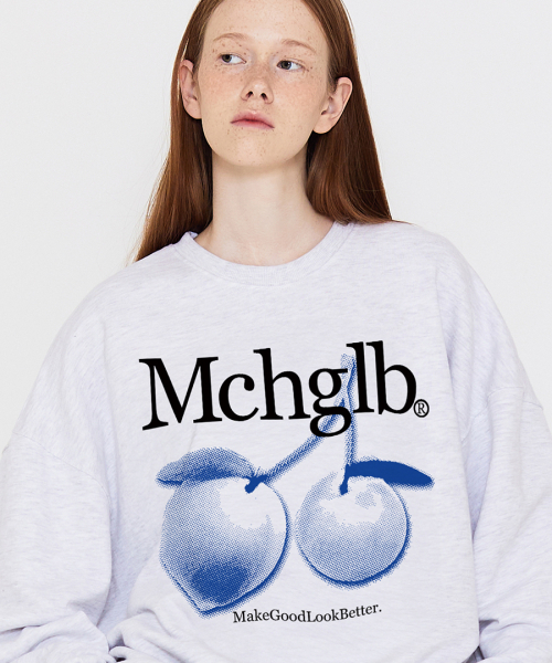 MATCHGLOBE(マッチグローブ)の「トワイス ピーチ スウェットシャツ(ライトメランジ)(スウェット・レディース・その他・FREE)」の1枚目の写真