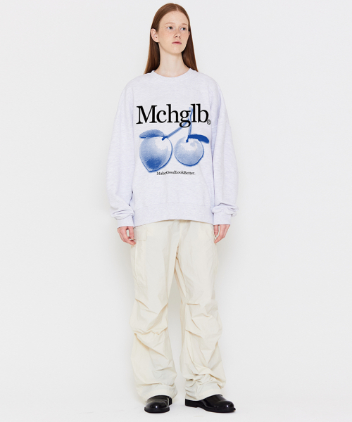 MATCHGLOBE(マッチグローブ)の「トワイス ピーチ スウェットシャツ(ライトメランジ)(スウェット・レディース・その他・FREE)」の2枚目の写真