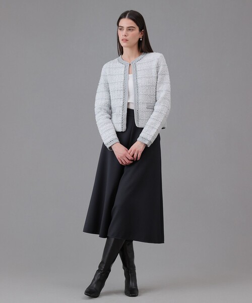 ANAYI(アナイ)の「ノットツイードエジング カーディガン(カーディガン/ボレロ・レディース・ベージュ/ライトグレー・38/36)」の20枚目の写真