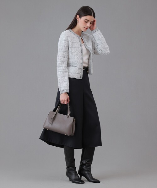 ANAYI(アナイ)の「ノットツイードエジング カーディガン(カーディガン/ボレロ・レディース・ベージュ/ライトグレー・38/36)」の21枚目の写真