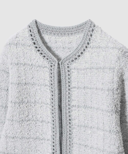 ANAYI(アナイ)の「ノットツイードエジング カーディガン(カーディガン/ボレロ・レディース・ベージュ/ライトグレー・38/36)」の8枚目の写真