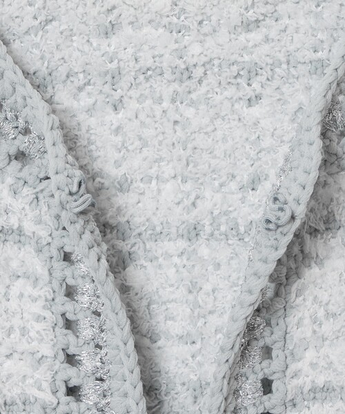 ANAYI(アナイ)の「ノットツイードエジング カーディガン(カーディガン/ボレロ・レディース・ベージュ/ライトグレー・38/36)」の10枚目の写真