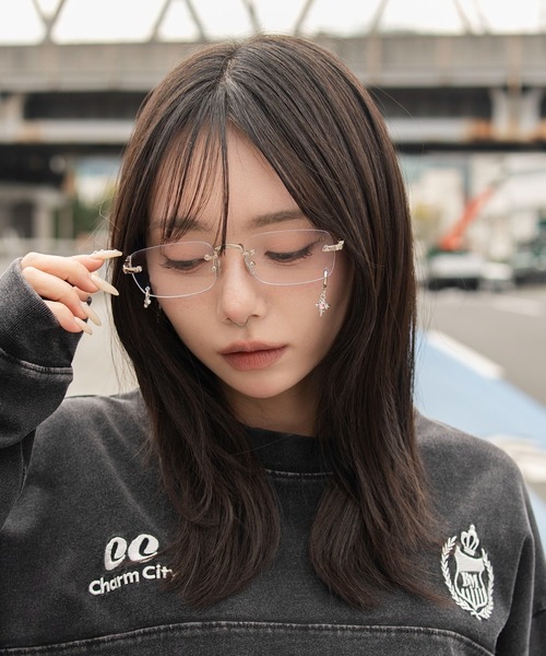 WEGO(ウィゴー)の「WEGO/レンズチャームリムレスアイウェア(メガネ・レディース・その他1/その他3/その他2/その他4・FREE)」の17枚目の写真