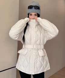 PRIVATE  BEACH（プライベートビーチ）の「共布ベルト付きキルティングブルゾン（ブルゾン）」