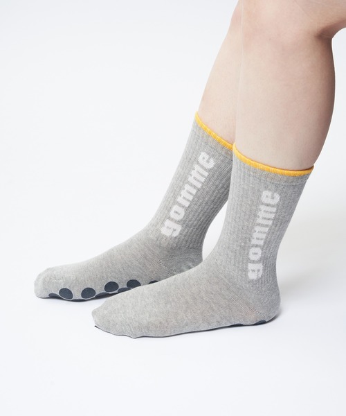 gomme（ゴム）の「gommeロゴソックス（ソックス/靴下・レディース・ホワイト/レッド/グレー/ブラック・FREE）」の3枚目の写真