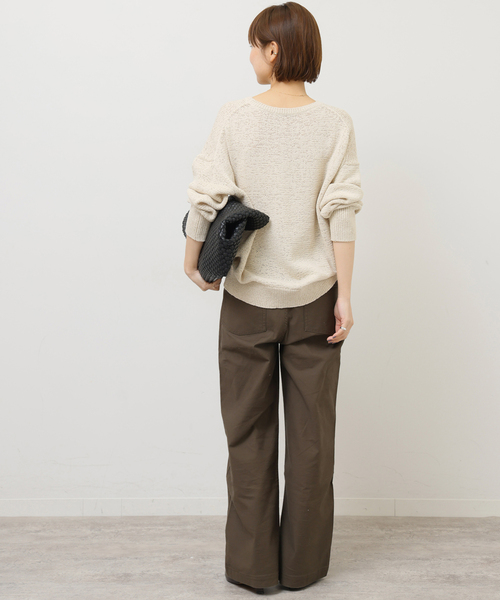 JOURNAL STANDARD relume（ジャーナルスタンダード　レリューム）の「《追加26》ワイドベイカーパンツ（カーゴパンツ・レディース・ブラウン/ネイビー/カーキ/ベージュ・36/34/38）」の18枚目の写真