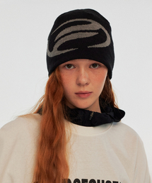 FREEMARIO（フリーマリオ）の「ビッグロゴジャカードビーニー[ブラック]（ニットキャップ/ビーニー）」