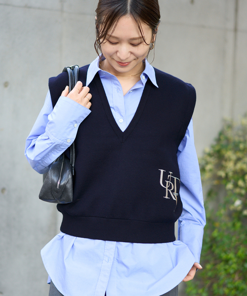 JOURNAL STANDARD（ジャーナルスタンダード）の「ダブルニット ベスト（ベスト・レディース・ベージュ/ネイビー・FREE）」の21枚目の写真