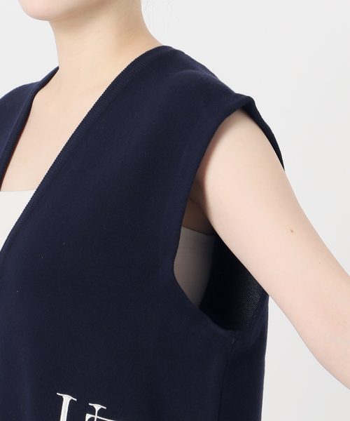 JOURNAL STANDARD（ジャーナルスタンダード）の「ダブルニット ベスト（ベスト・レディース・ベージュ/ネイビー・FREE）」の6枚目の写真