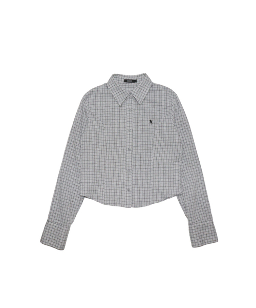 SYNERJYN(シナジン)の「FARMER CHECK SHIRT GRAY(シャツ/ブラウス・レディース・その他・SMALL/MEDIUM)」の1枚目の写真