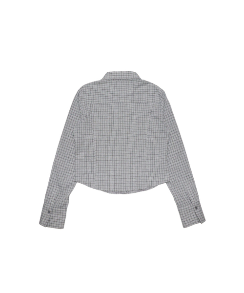 SYNERJYN(シナジン)の「FARMER CHECK SHIRT GRAY(シャツ/ブラウス・レディース・その他・SMALL/MEDIUM)」の2枚目の写真