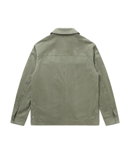 SOLEW(ソル)の「スエードアウターシャツ_ライトグリーン(その他アウター・メンズ・その他・SMALL/MEDIUM/LARGE/X-LARGE)」の2枚目の写真