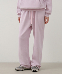 W/ソフトパステル起毛ワイドストリングスウェットパンツ_BABY PINK(W25-PT31)